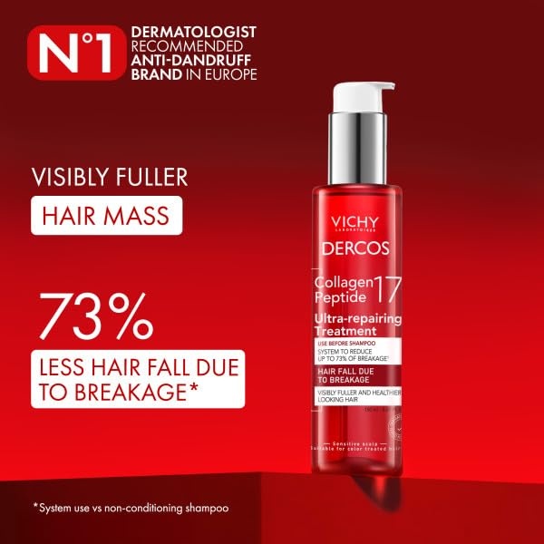 image:imageDercos Collagen Peptide 17 UltraRepairing Treatment 150ml Anti Hair Fall PreShampoo Bond Repair Hair Treatment Strengthens Reduces Breakage Preps amp Protects