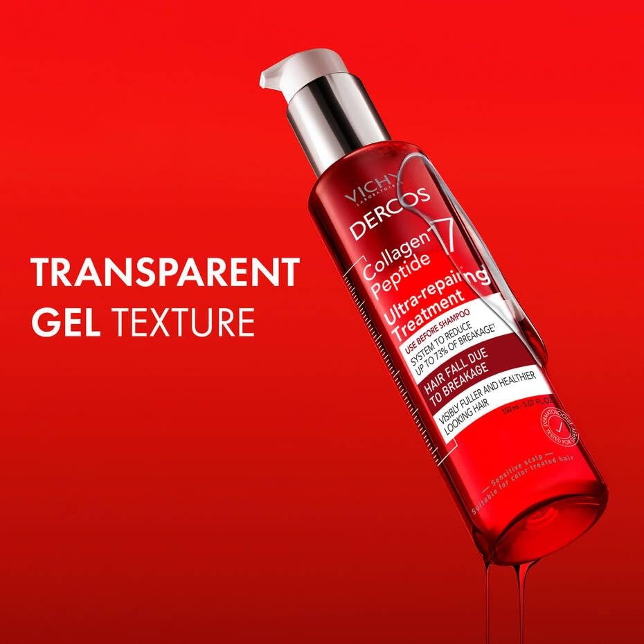 image:imageDercos Collagen Peptide 17 UltraRepairing Treatment 150ml Anti Hair Fall PreShampoo Bond Repair Hair Treatment Strengthens Reduces Breakage Preps amp Protects