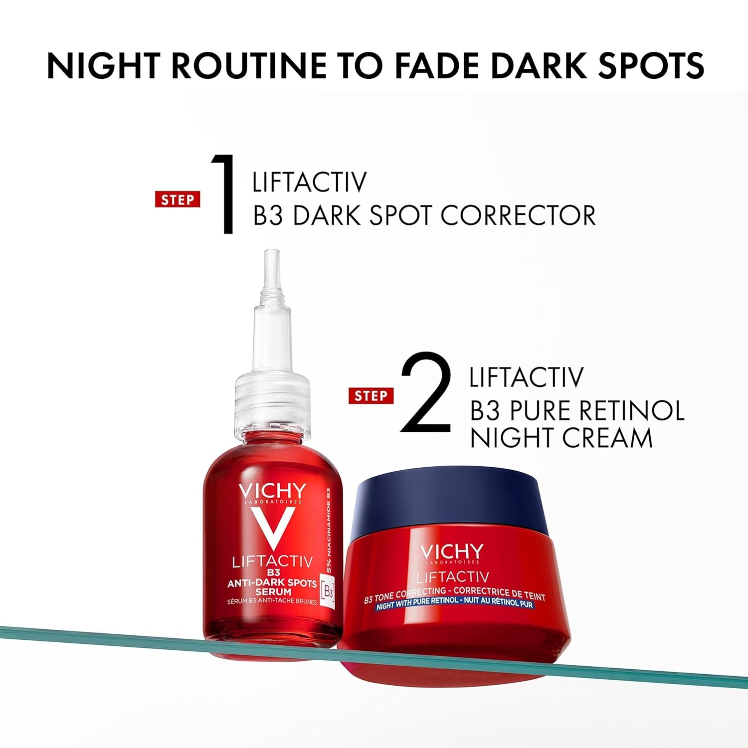 image:imageVICHY Liftactiv B3 Tone Correcting Night Cream 4 Niacinamide 015 Pure Retinol Anti Aging Face Cream Evens Skin Tone Fade Dark Spots amp Smooth Wrinkles Formula Minimizes Risk Of Irritation