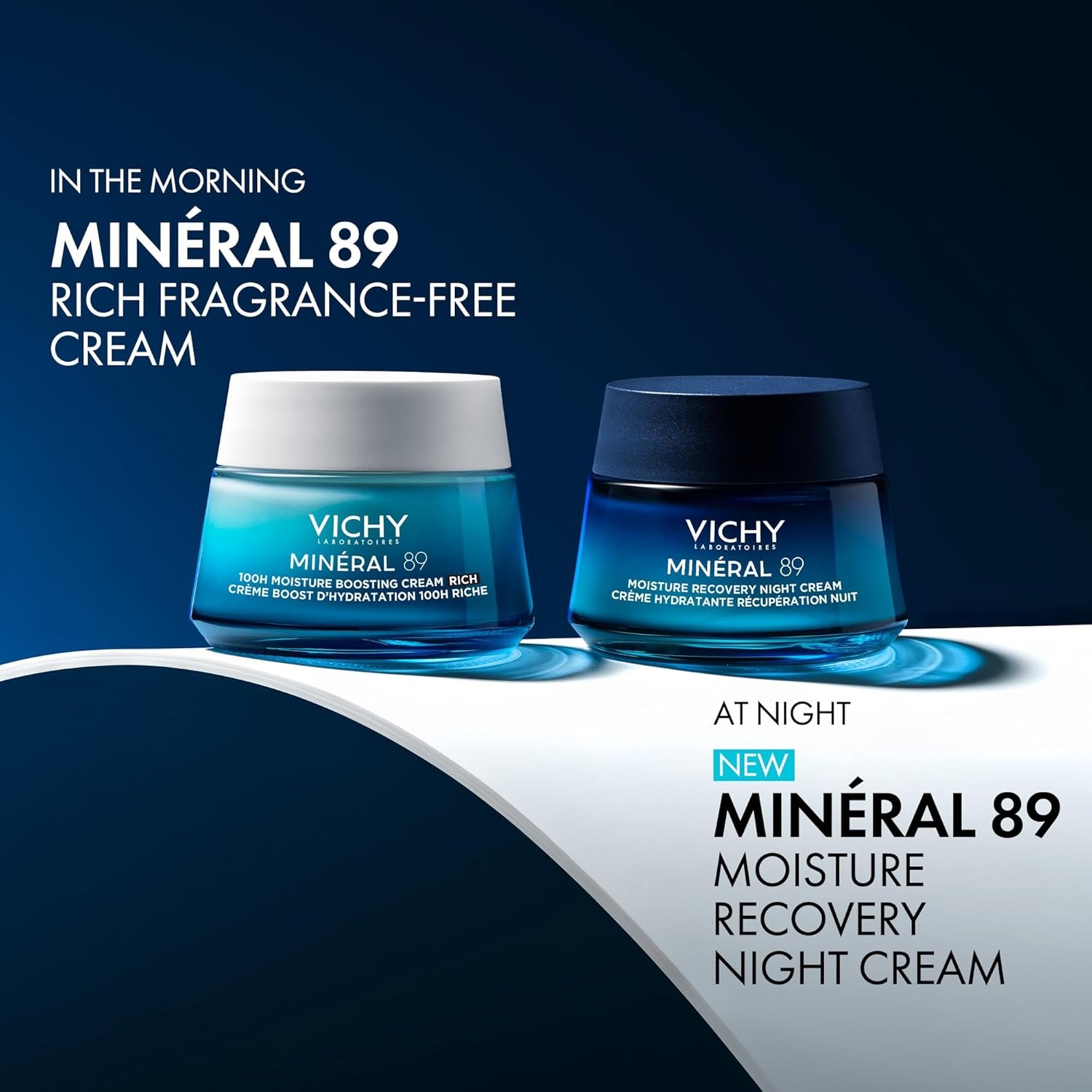 image:imageVICHY Minral 89 Moisture Recovery Night Cream Face Moisturizer with Hylauronic Acid Melatonin amp Minerals for Skin Barrier Repair Plumps Skin NonGreasy 50ml