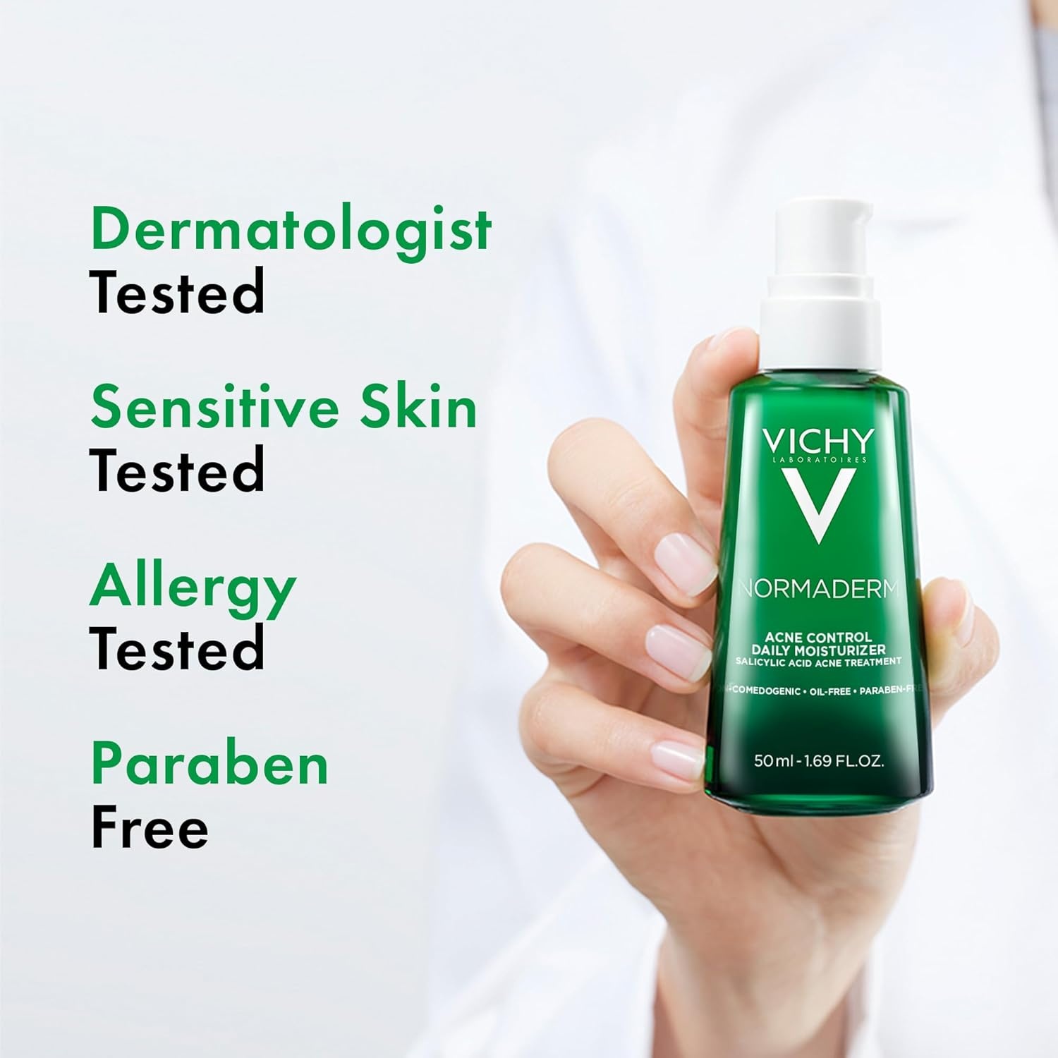 image:imageVICHY Normaderm Acne Control Daily Moisturizer Oil Free Acne Moisturizer For Face Max Strength 2 Salicylic Acid Hyaluronic Acid Vitamin C Targets Blackheads Blemishes amp Enlarged Pores17 Fl Oz Pack of 1