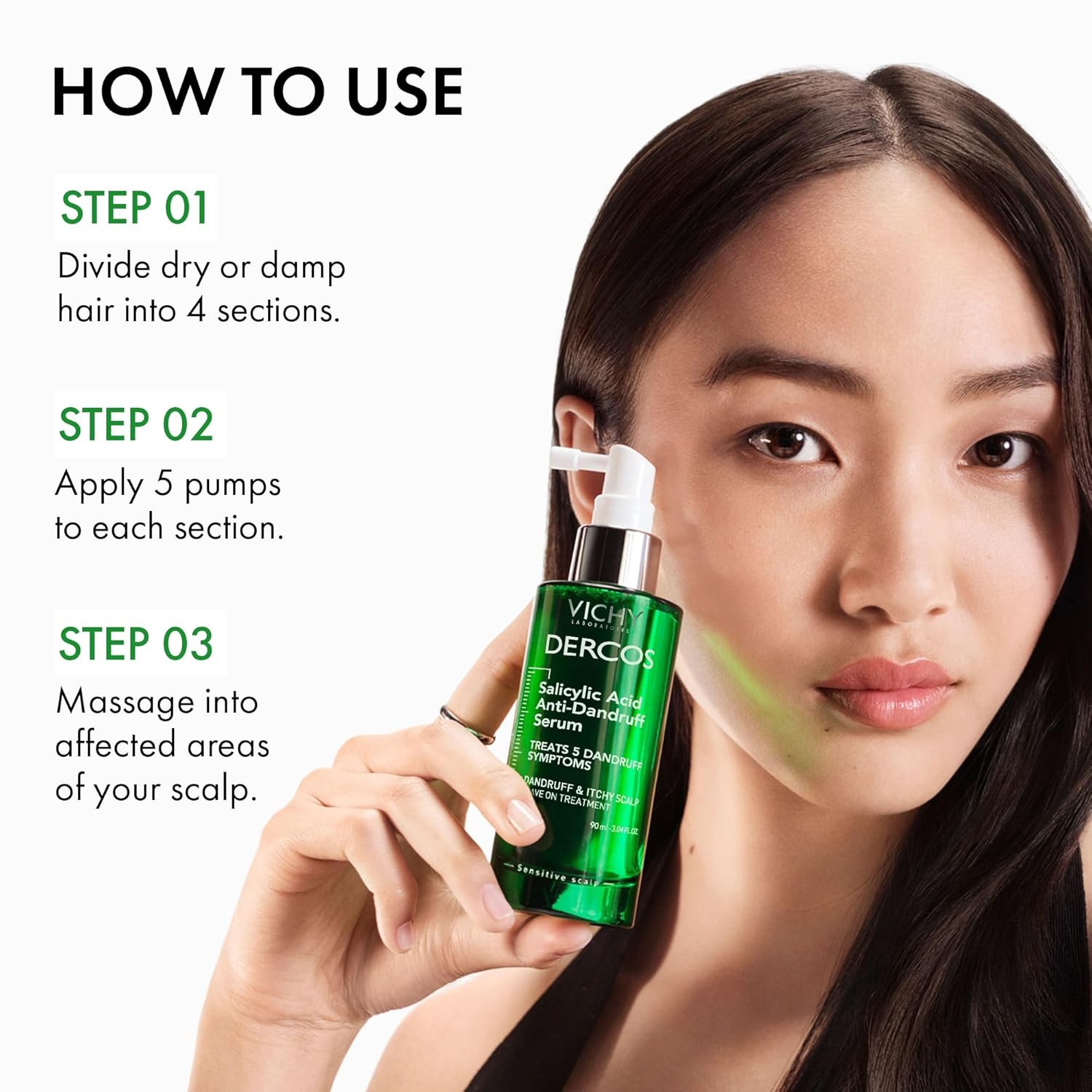 image:imageVichy Dercos Salicylic Acid AntiDandruff Treatment Scalp Treatment Targets Dandruff Symptoms amp Leaves Head Feeling Hydrated amp Soothed Serum Provides Flake amp Itch Relief 3 Fl Oz