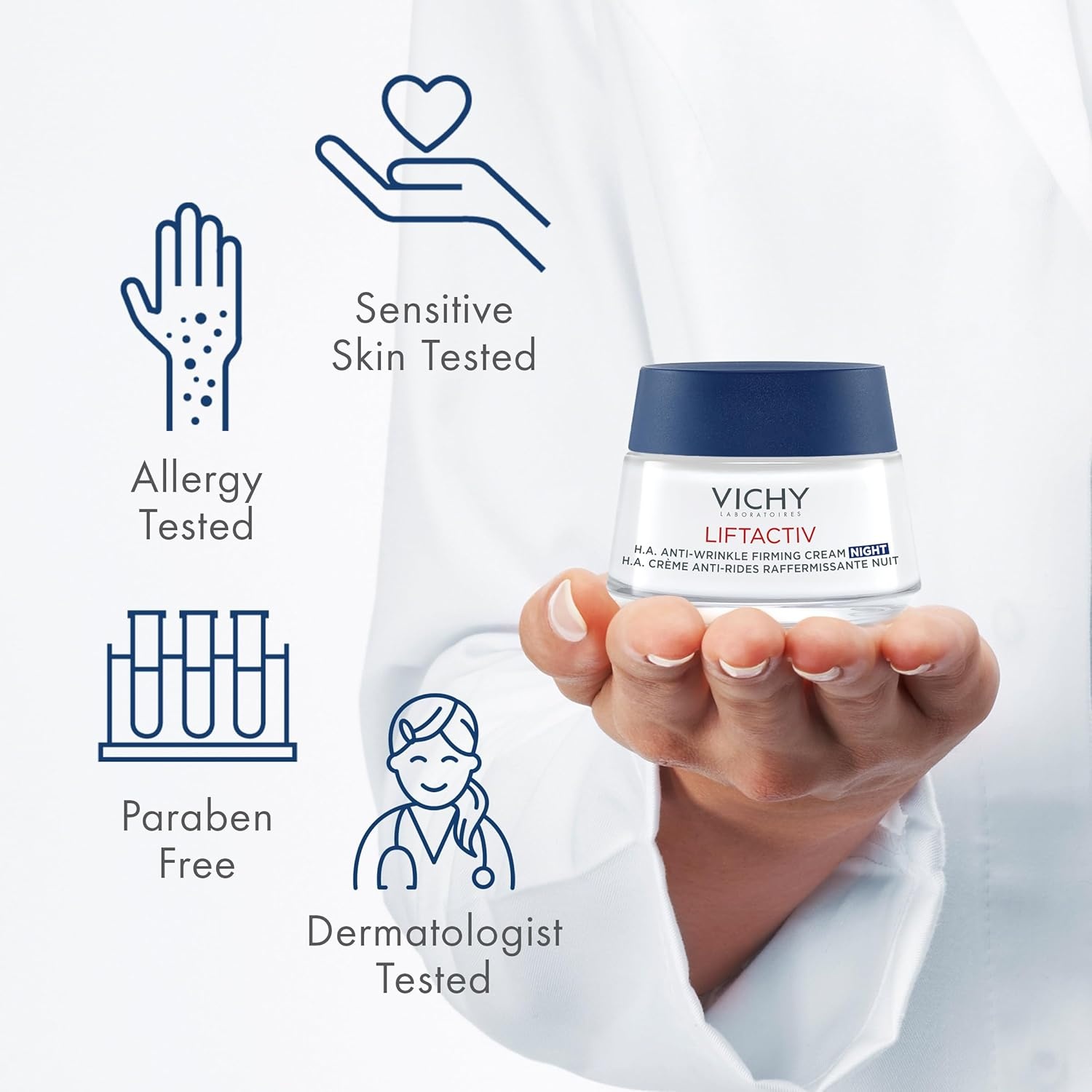 image:imageVichy LiftActiv Supreme Night Cream Anti Aging Face Cream with Vitamin C and Rhamnose to Firm and Brighten Suitable for Sensitive Skin