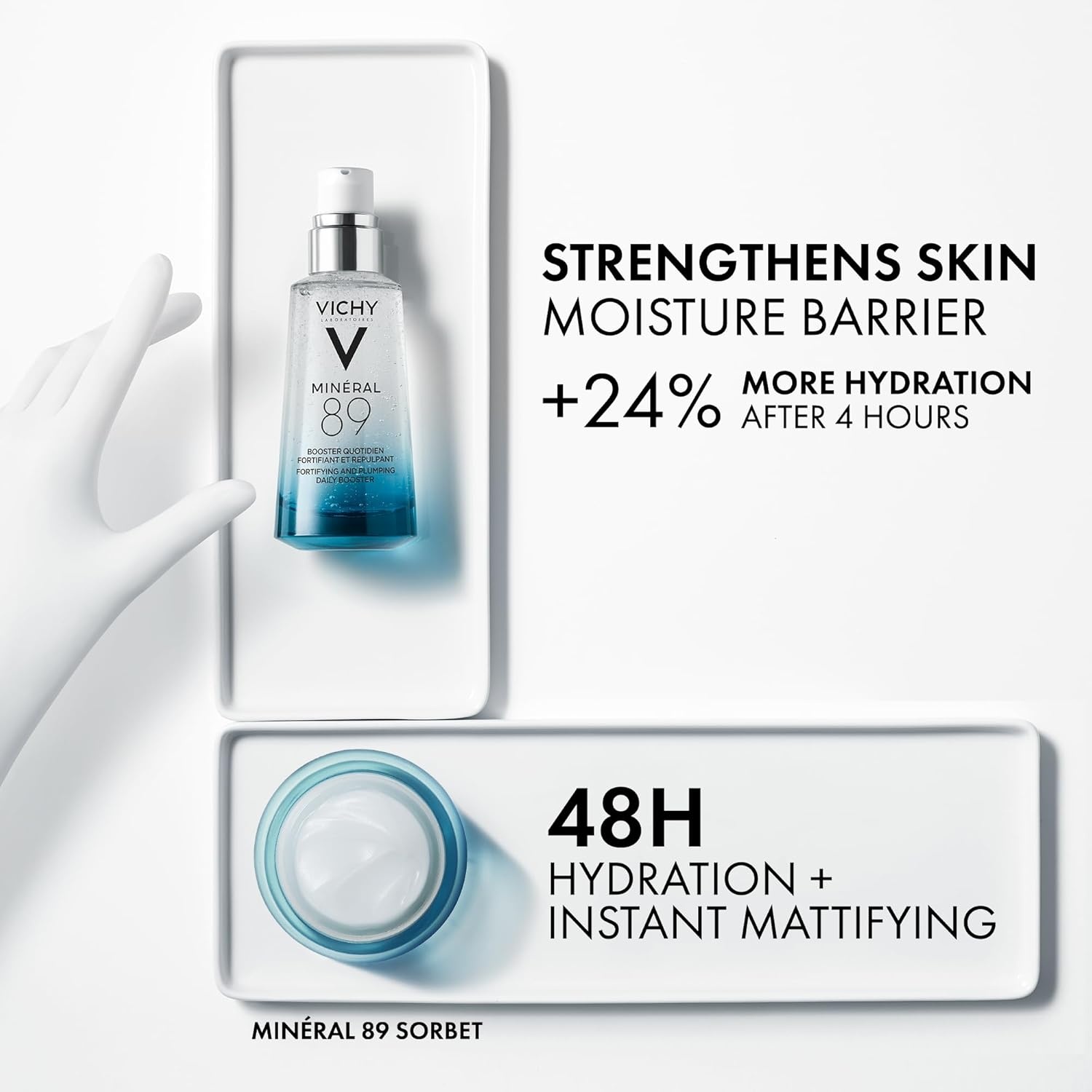 image:imageVichy Mineral 89 Fragrance Free Cream Moisture Boosting Cream with Hyaluronic Acid Daily Face Moisturizer Available in 3 Formulas For All Skin Types Dry amp Sensitive Skin amp Mattifying for Oily Skin2 Piece Set Pack of 2
