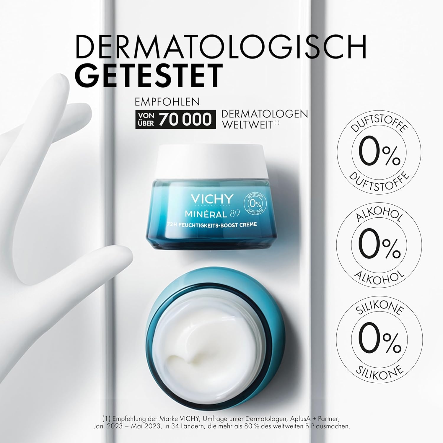 image:imageVichy Mineral 89 Fragrance Free Cream Moisture Boosting Cream with Hyaluronic Acid Daily Face Moisturizer Available in 4 Formulas For All Skin Types Dry amp Sensitive Skin amp Mattifying for Oily Skin169 Ounce Pack of 2