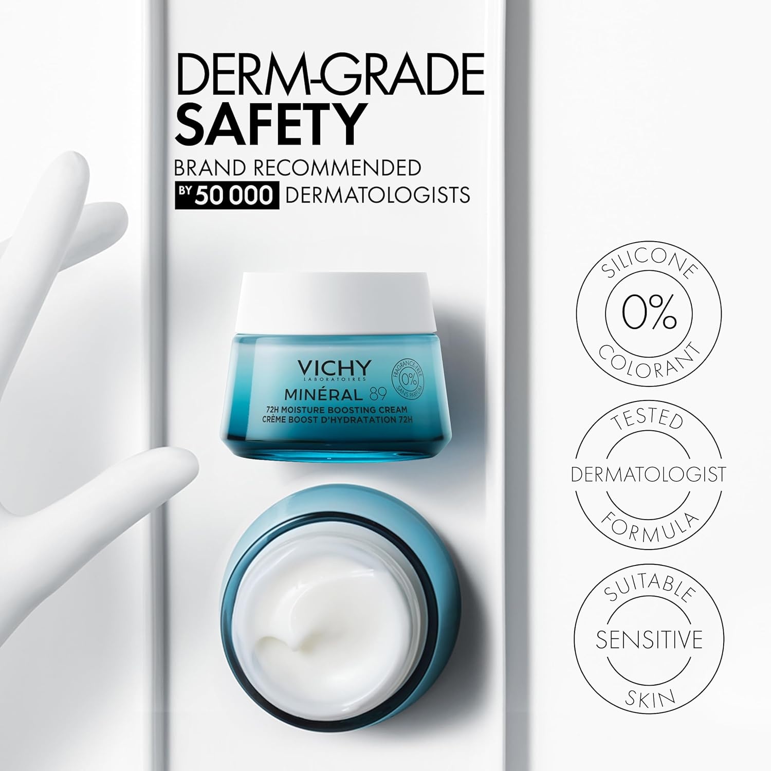 image:imageVichy Mineral 89 Fragrance Free Cream Moisture Boosting Cream with Hyaluronic Acid Daily Face Moisturizer Available in 4 Formulas For All Skin Types Dry amp Sensitive Skin amp Mattifying for Oily Skin169 Ounce Pack of 1