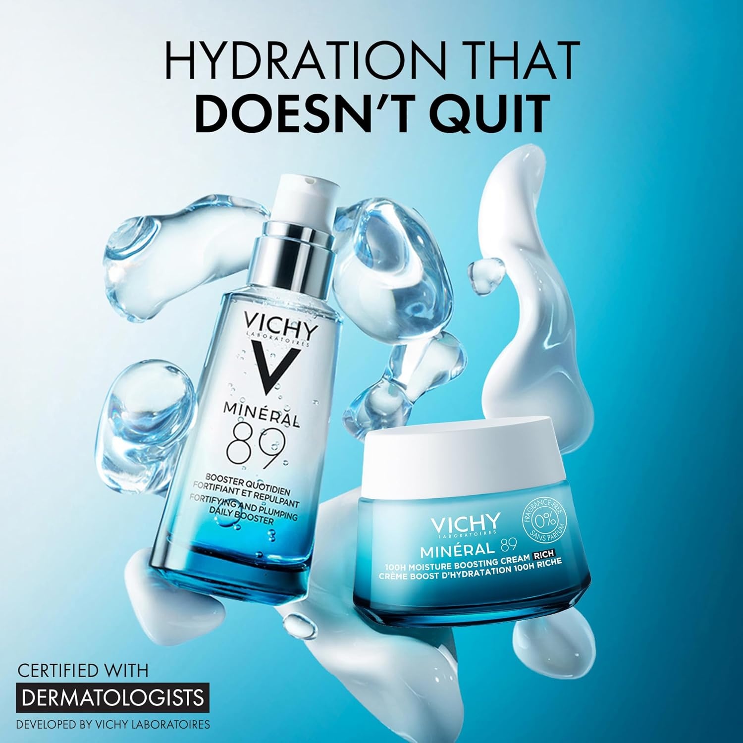 image:imageVichy Mineral 89 Fragrance Free Cream Moisture Boosting Cream with Hyaluronic Acid Daily Face Moisturizer Available in 4 Formulas For All Skin Types Dry amp Sensitive Skin amp Mattifying for Oily Skin169 Ounce Pack of 1