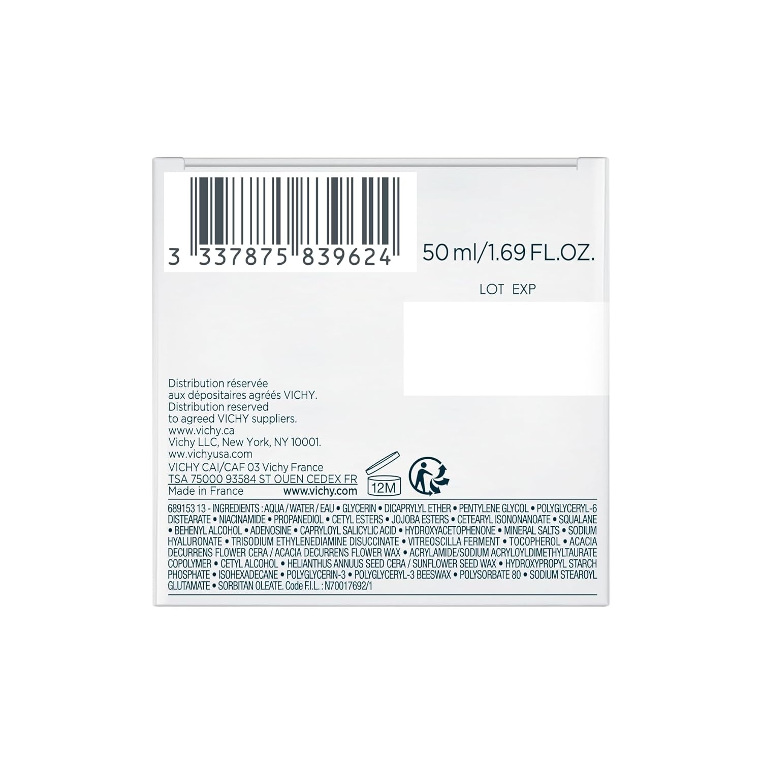 image:imageVichy Mineral 89 Fragrance Free Cream Moisture Boosting Cream with Hyaluronic Acid Daily Face Moisturizer Available in 4 Formulas For All Skin Types Dry amp Sensitive Skin amp Mattifying for Oily Skin169 Ounce Pack of 1