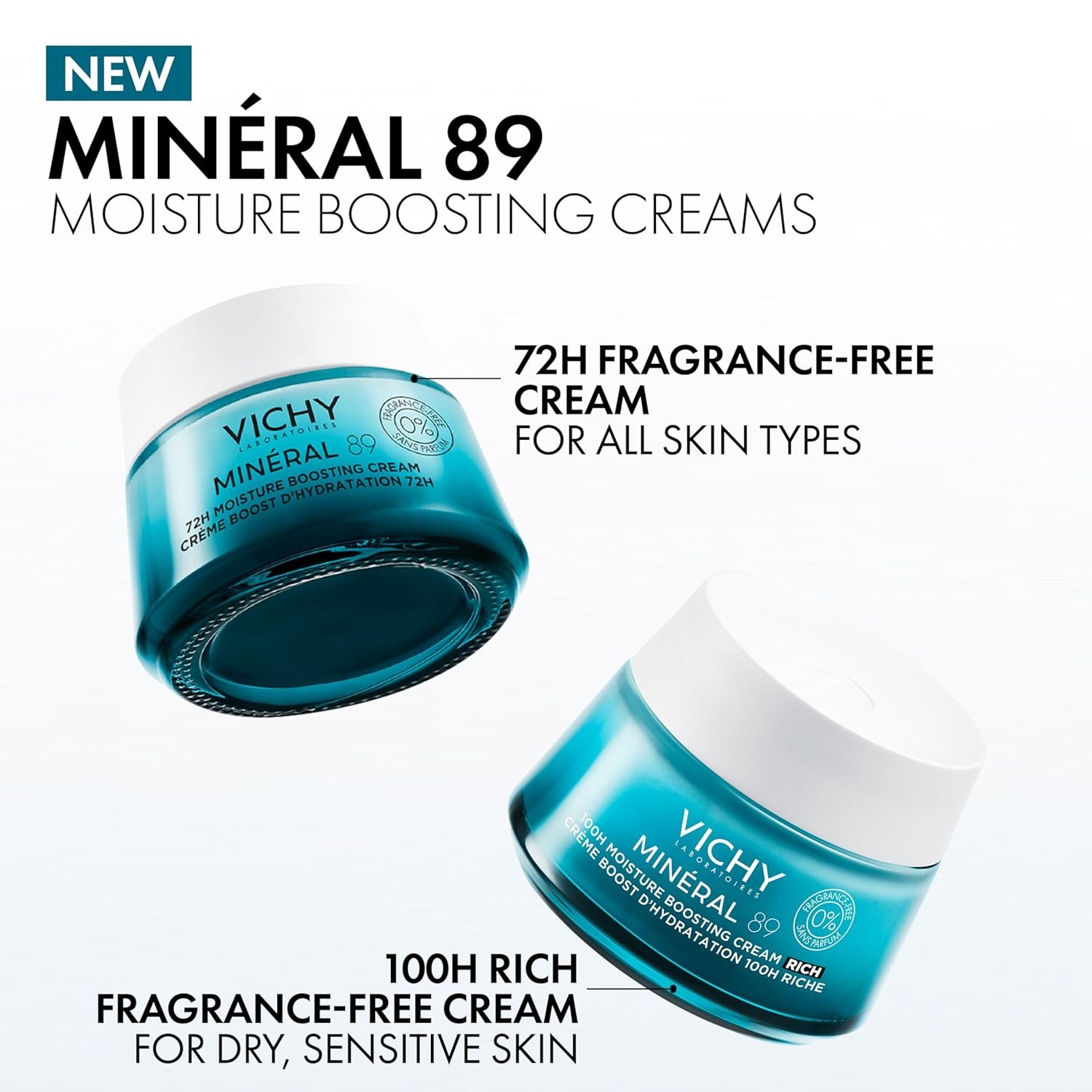 image:imageVichy Mineral 89 Fragrance Free Cream Moisture Boosting Cream with Hyaluronic Acid Daily Face Moisturizer Available in 4 Formulas For All Skin Types Dry amp Sensitive Skin amp Mattifying for Oily Skin169 Ounce Pack of 1