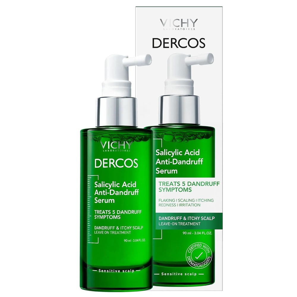 image:imageVichy Dercos Salicylic Acid AntiDandruff Treatment Scalp Treatment Targets Dandruff Symptoms amp Leaves Head Feeling Hydrated amp Soothed Serum Provides Flake amp Itch Relief 3 Fl Oz