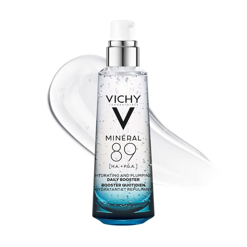 image:imageVichy Mineral 89 Booster Pure Hyaluronic Acid Serum for Face with Polyglutamic Acid for Skin Barrier Repair Plumps amp Hydrates Lightweight Hydrating Serum OilFree NonSticky25 Fl Oz Pack of 1