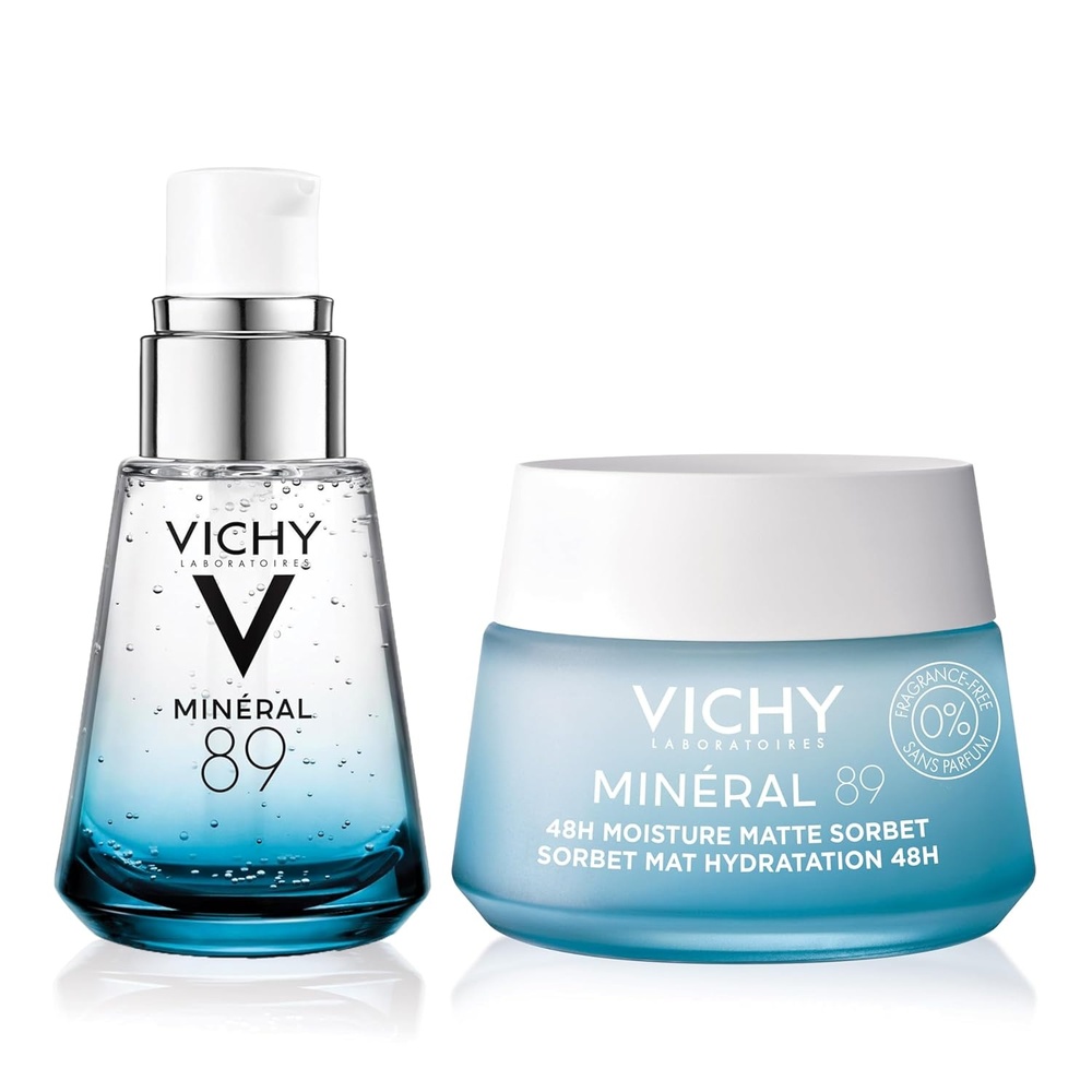 image:imageVichy Mineral 89 Fragrance Free Cream Moisture Boosting Cream with Hyaluronic Acid Daily Face Moisturizer Available in 3 Formulas For All Skin Types Dry amp Sensitive Skin amp Mattifying for Oily Skin2 Piece Set Pack of 2