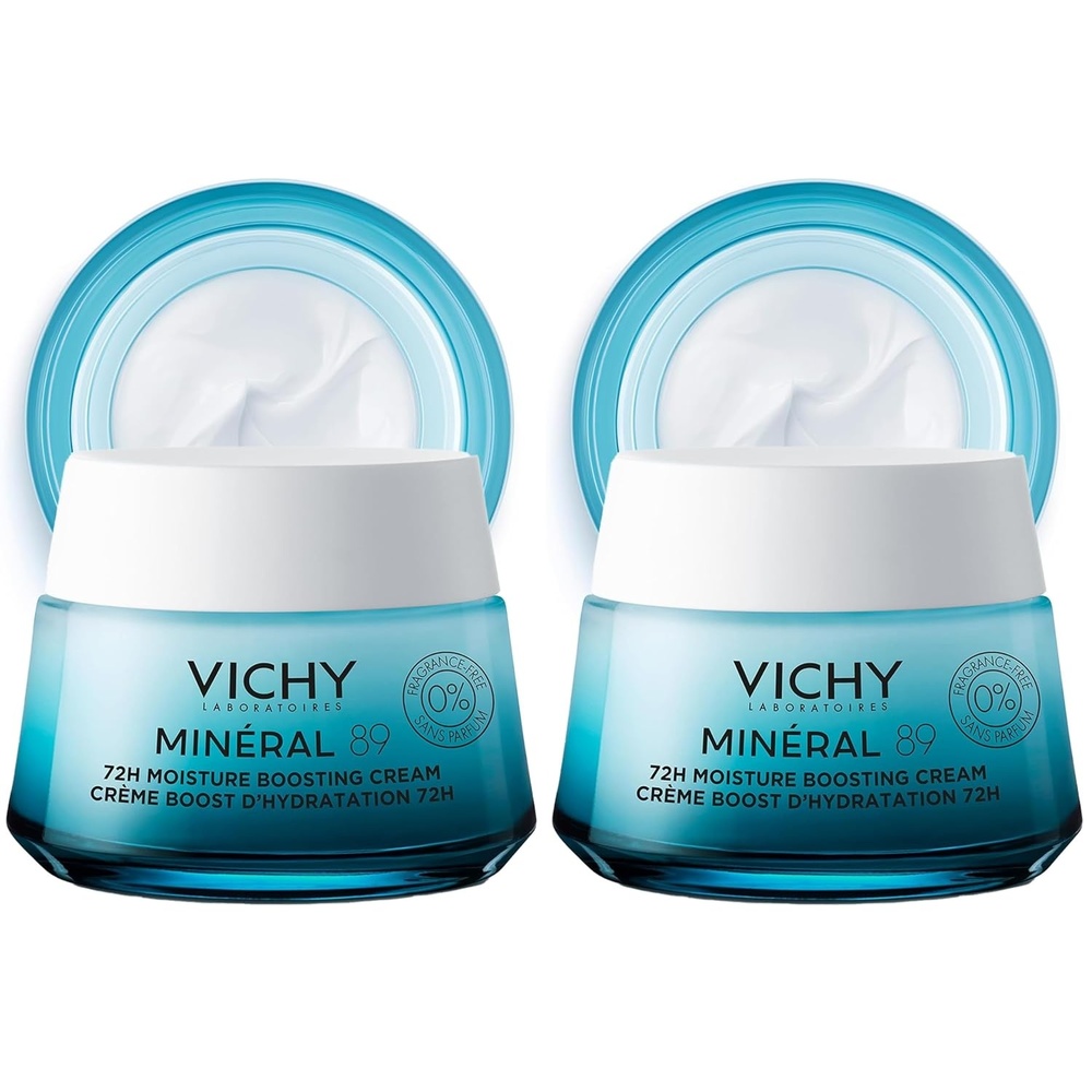 image:imageVichy Mineral 89 Fragrance Free Cream Moisture Boosting Cream with Hyaluronic Acid Daily Face Moisturizer Available in 4 Formulas For All Skin Types Dry amp Sensitive Skin amp Mattifying for Oily Skin169 Ounce Pack of 2