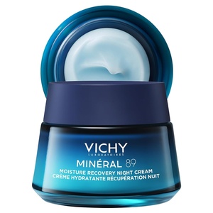 image:imageVICHY Minral 89 Moisture Recovery Night Cream Face Moisturizer with Hylauronic Acid Melatonin amp Minerals for Skin Barrier Repair Plumps Skin NonGreasy 50ml
