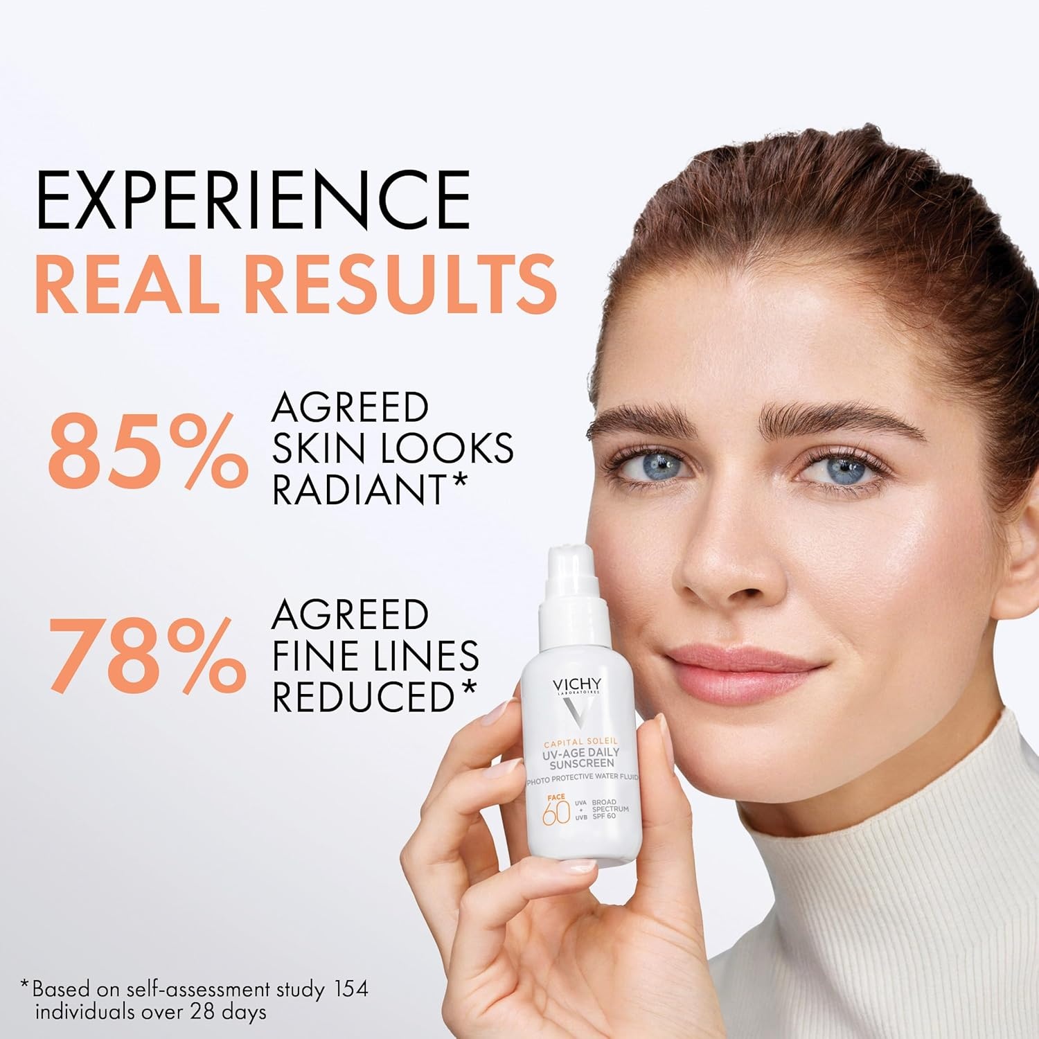 image:imageVichy Capital Soleil UVAge Daily SPF 60 Anti Aging Sunscreen for Face SPF 60 Hyaluronic Acid Peptides Vitamin C Broad Spectrum Invisible SPF Protection No White Cast SunscreenUV Age Daily SPF 60