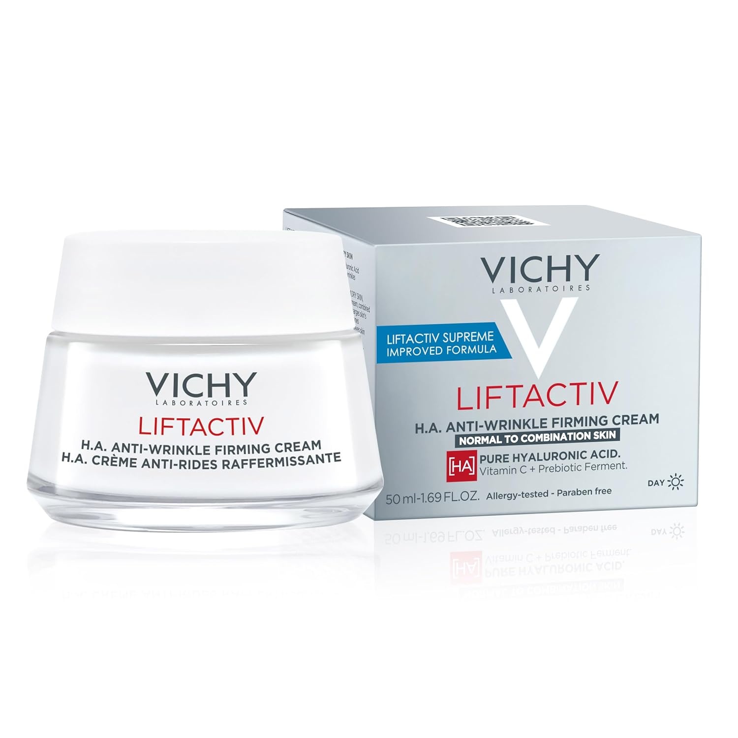image:imageVichy LiftActiv HA AntiWrinkle Firming Cream Anti Aging Face Cream With Vitamin C amp Hyaluronic Acid Smoothing amp Firming For Wrinkles Visibly Plumps Skin amp Improves RadianceWith Light Fragrance