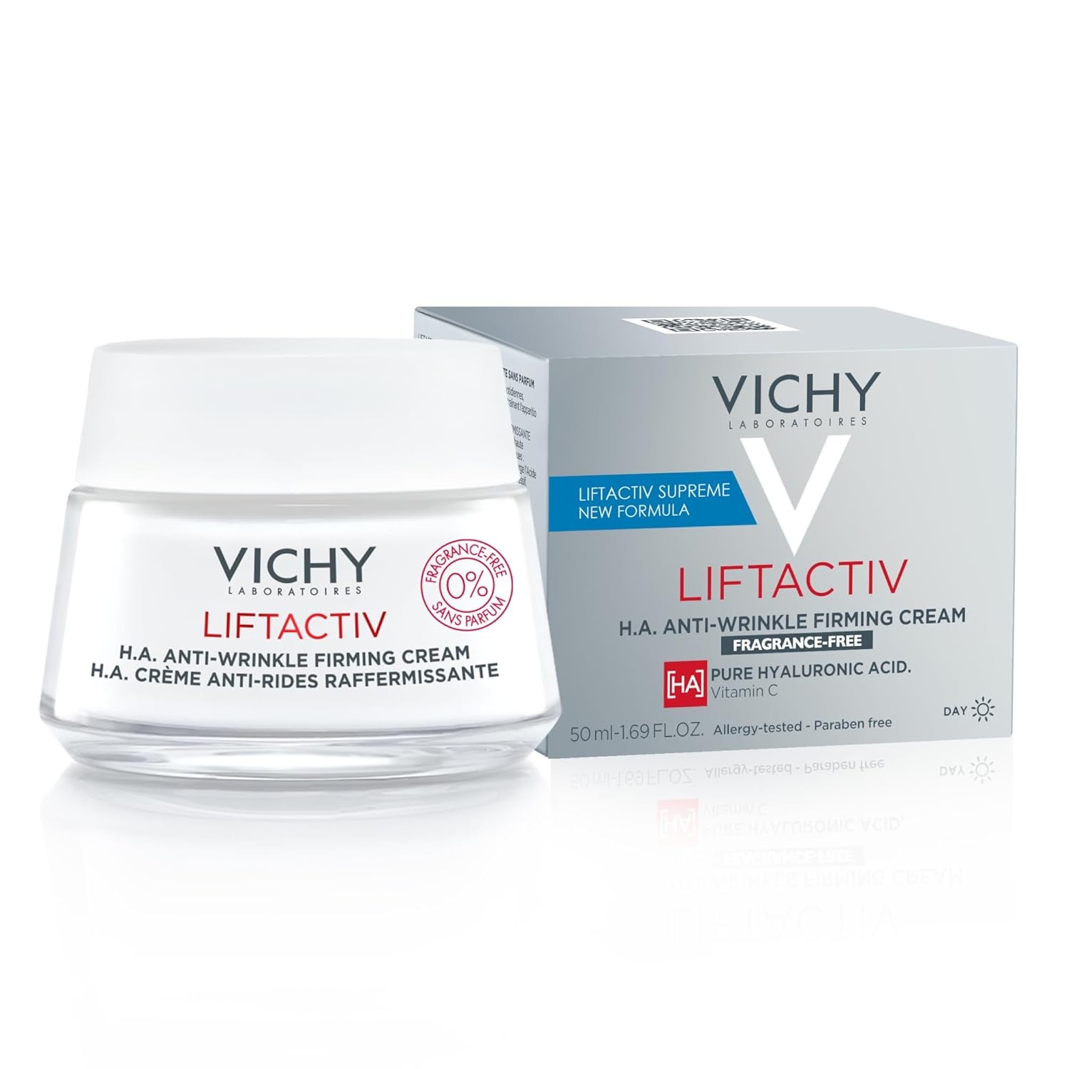 image:imageVichy LiftActiv HA AntiWrinkle Firming Cream Anti Aging Face Cream With Vitamin C amp Hyaluronic Acid Smoothing amp Firming For Wrinkles Visibly Plumps Skin amp Improves RadianceFragrance Free