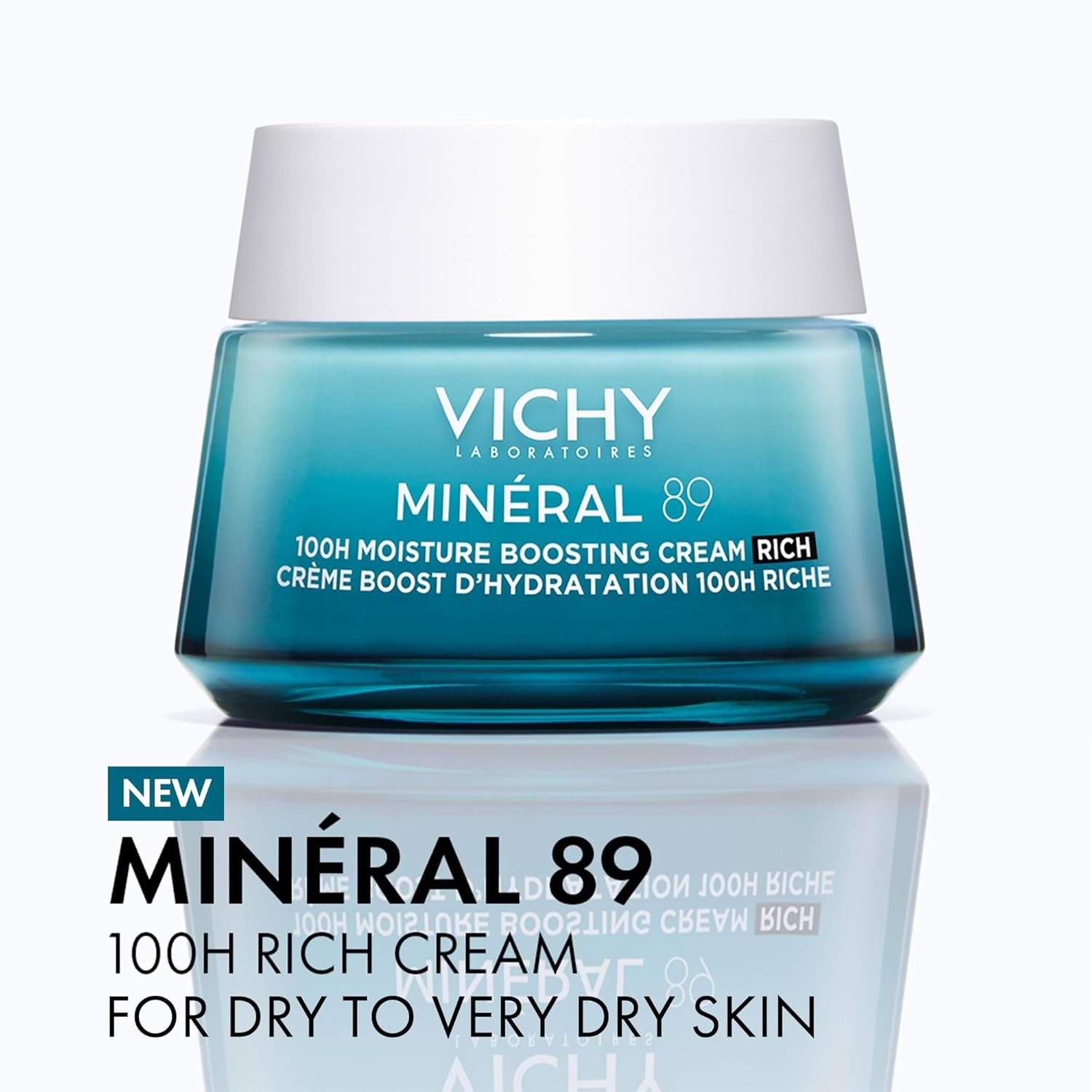 image:imageVICHY Mineral 89 Rich Cream 100H Moisture Boosting Cream Hydrating Face Moisturizer with Hyaluronic Acid Niacinamide and Lipids Daily Face Moisturizeer with Rich Texture for Dry Skin