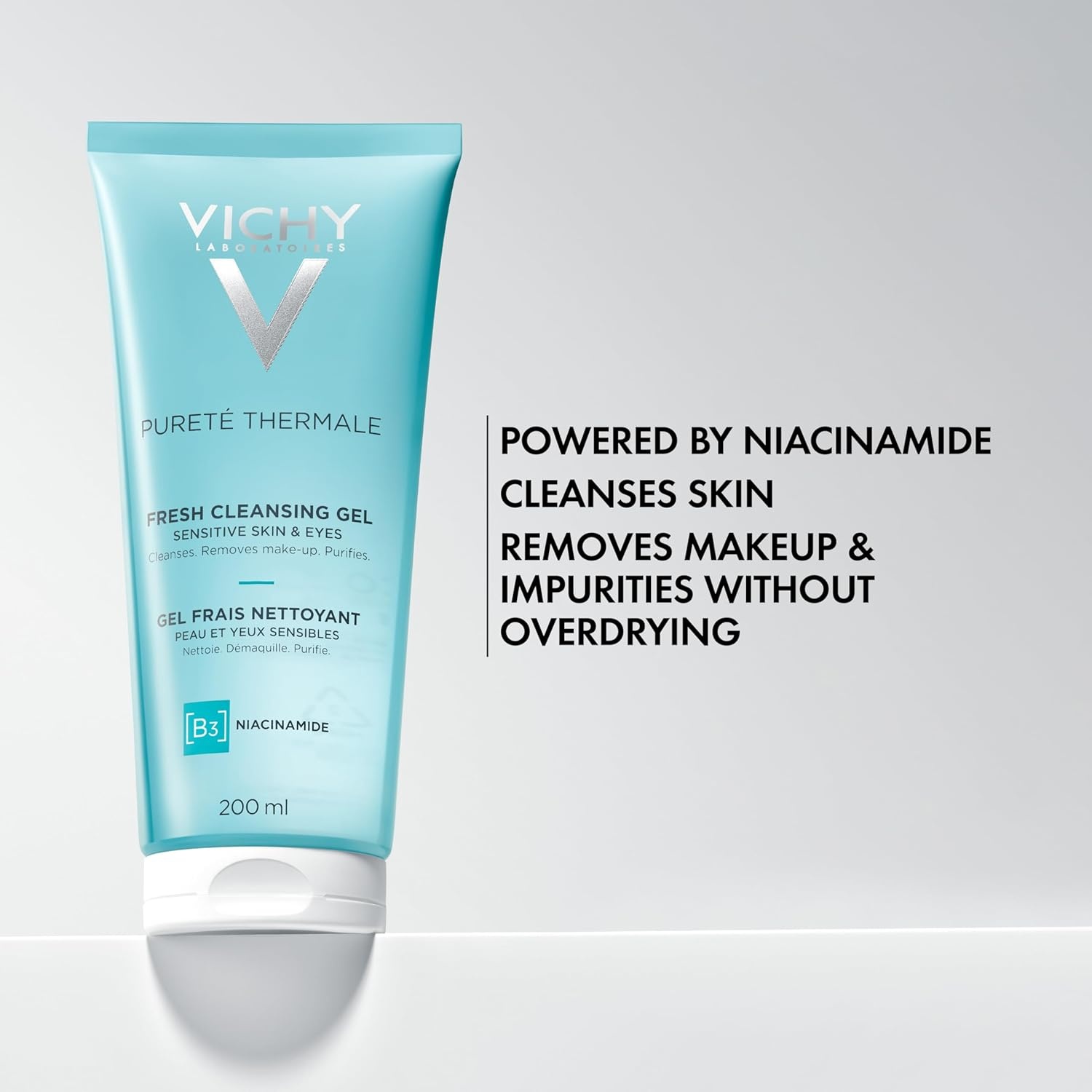 image:imageVICHY Puret Thermale Fresh Cleansing Gel Formulated With Glycerin amp Niacinamide Gentle Gel Cleanser amp Makeup Remover Removes Impurities Without Overdrying Safe For Sensitive Skin amp Eyes68 Fl Oz Pack of 1