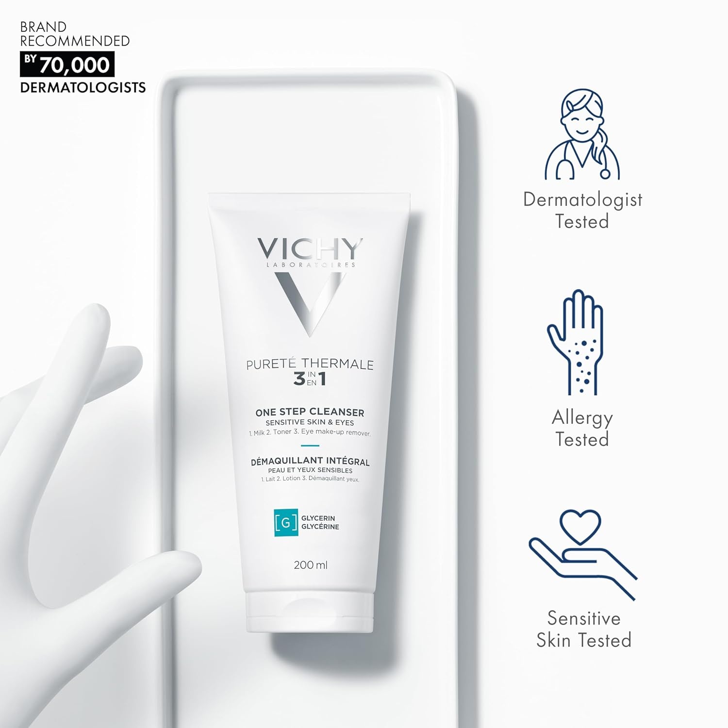 image:imageVichy Puret Thermale One Step Cleanser for Sensitive Skin676 Ounce Pack of 1