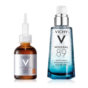 image:imageVichy Mineral 89 Hyaluronic Acid Face Serum and LiftActiv Vitamin C Serum Brightening and Anti Aging Serum for Face with 15 Pure Vitamin C Skin Firming and Antioxidant Facial Serum Bundle
