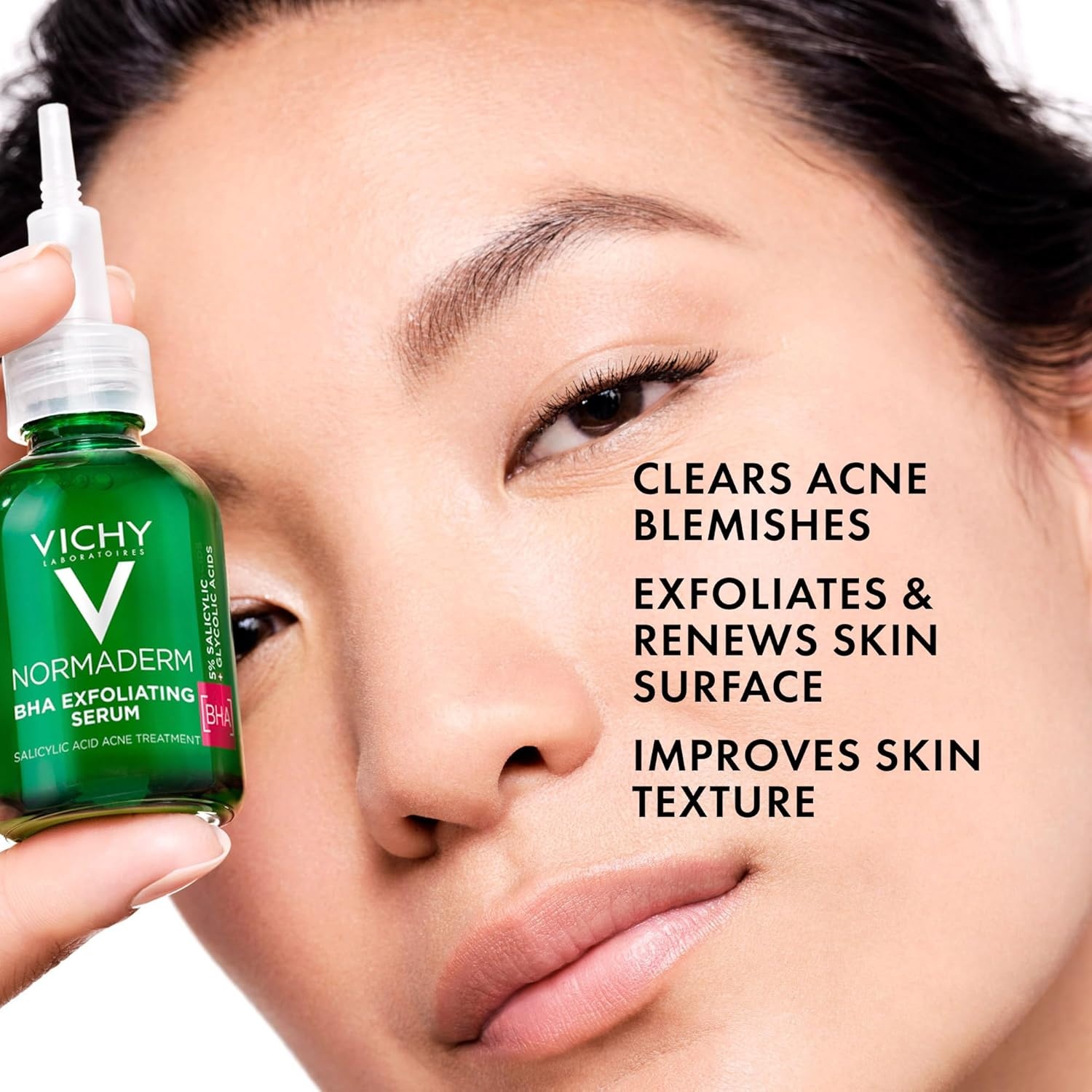 image:imageVichy Normaderm BHA Exfoliating Serum Salicylic Acid Acne Treatment for Face Formulated with 4 Glycolic Acid Gentle Face Exfoliator Clears Blackheads amp Acne Blemishes 101 Fl Oz