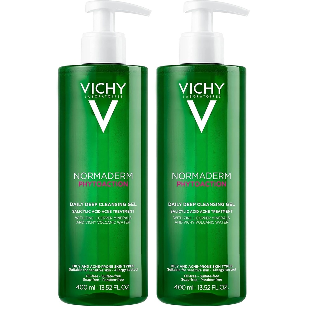 image:imageVICHY Normaderm Daily Acne Face Wash Salicylic Acid Face Cleanser for Oily amp Acne Prone Skin Acne Cleanser that Clears Clogged Pores and Blackhead1352 Fl Oz Pack of 2